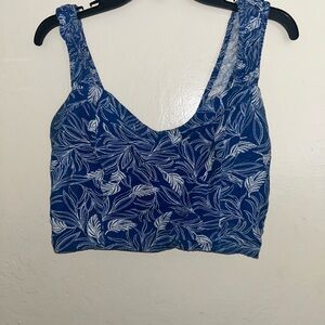 Blue Floral Women's Crop Top